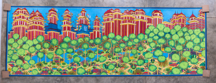 Derrick Nxumalo, The Cape Town Holiday Flats, Acrylic on paper
