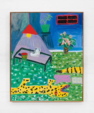 Green Studio with Leapard with Red Light