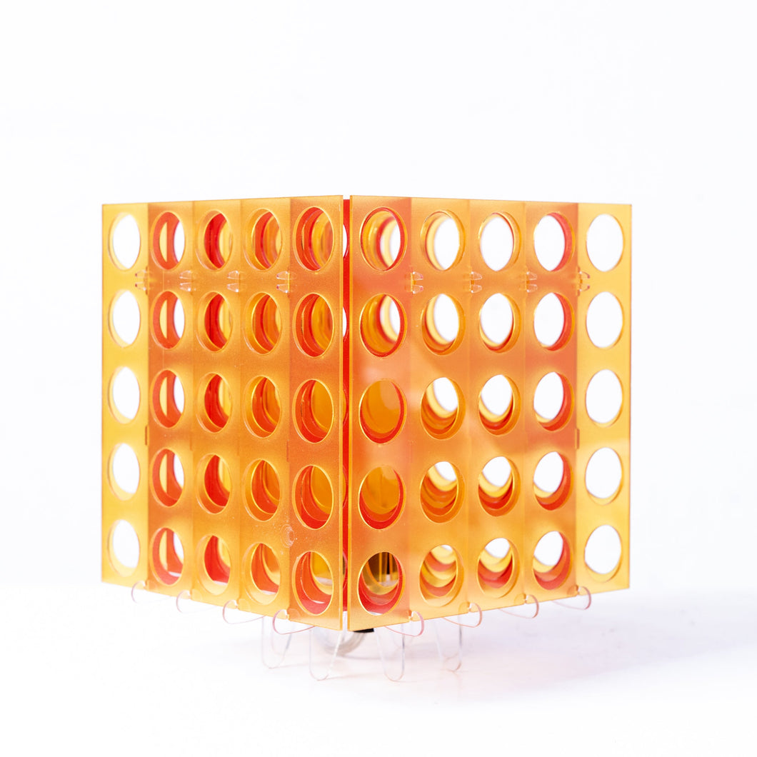 150 T Cube Standard Gold Table Lamp