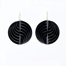 Load image into Gallery viewer, Earrings - Circle - Black