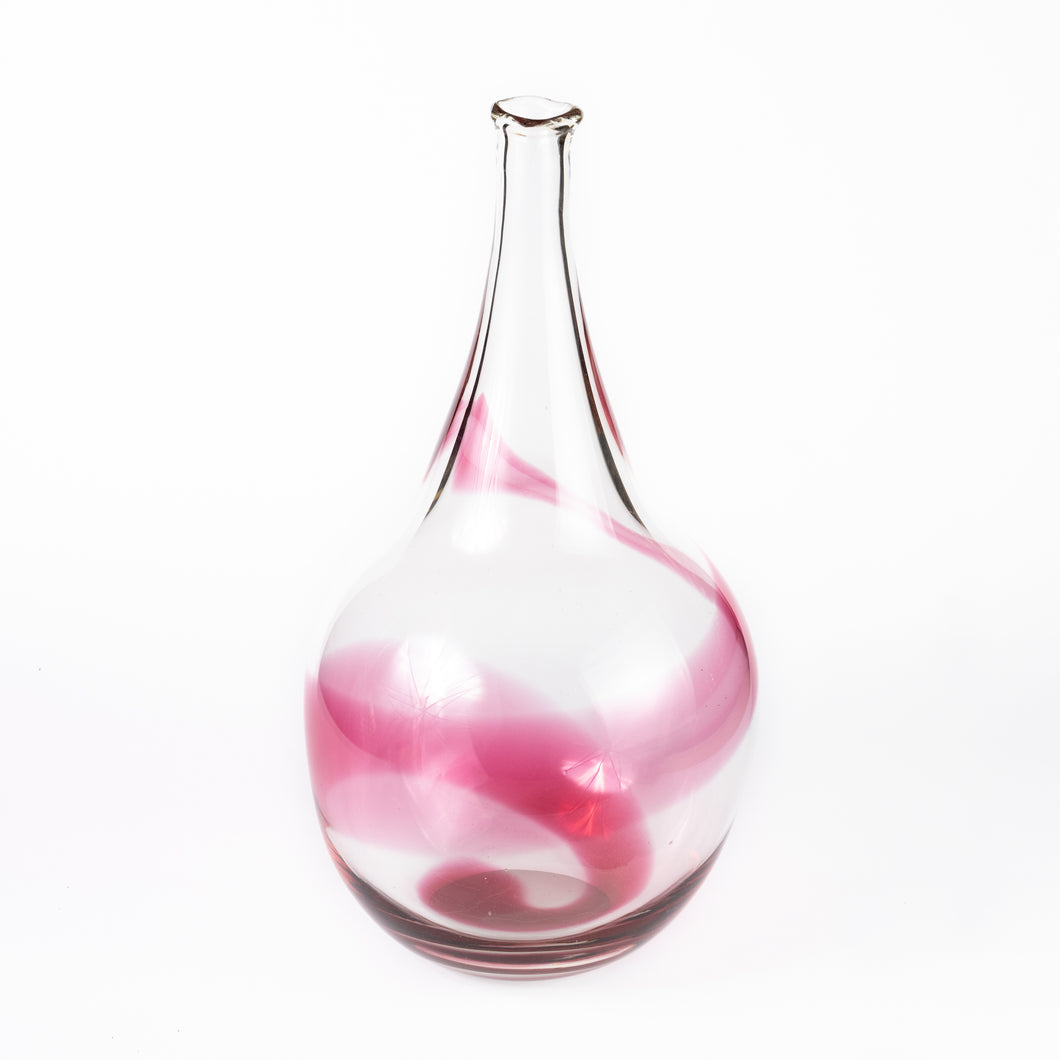 Wine decanter - Pink swirl